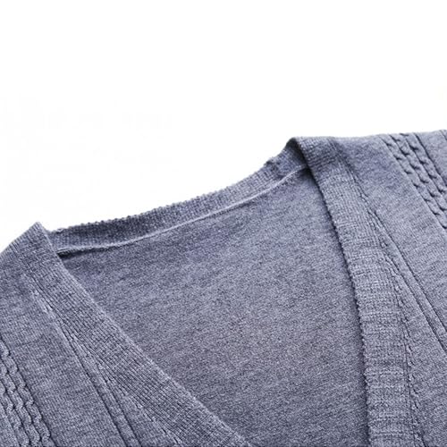 Suéter ligero para hombre transpirable sin mangas de algodón puro casual 5