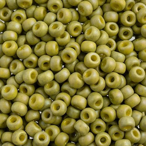 Miyuki Seed Bead 6/0 Frosted Glazed/Rainbow Green Lime Matte AB 250Grams of Japanese Glass Beads