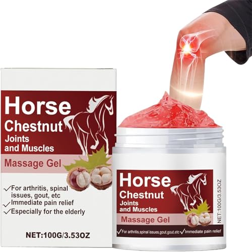 Bálsamo de caballo calentador extra fuerte, gel de masaje muscular de 100 g, gels que estimula la circulación y alivia las articulaciones de forma natural, gel para aliviar los pies, para la