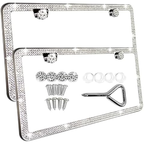SunplusTrade Bling License Plate Frames Cover