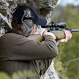 awesafe GF01 Electronic Shooting Earmuffs Ear Defenders Noise Reduction Sound Amplification Electronic Safety Ear Muffs, NRR 24, Ideal for Shooting and Hunting (Grey) - Image 5