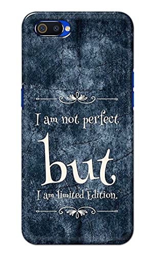 Image of Printed Hard Back Cover Case for Realme C2 | Oppo A1K Back Cover (I Am Not Perfect I Am Limited Edition) -1803