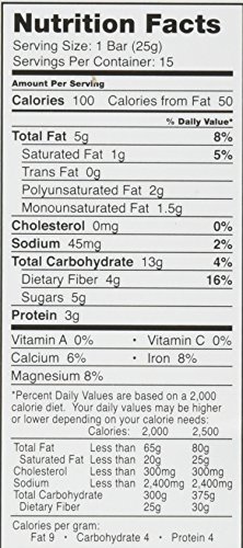 HEALTH WARRIOR Chia Bars, Dark Chocolate, Gluten Free, Vegan, 25g bars, 15 Count - Thumbnail 4