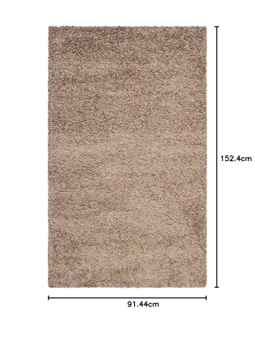 Super Soft Shaggy Rugs Fluffy Carpets, Indoor Modern Plush Area Rugs For Living Room Bedroom Kids Room, Upgrade Anti Skid Durable Rectangular Fuzzy Rug (Beige, 3 X 5 Feet), Large Rectangle