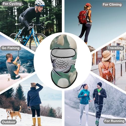 Balaclava para Hombres y Mujeres - Máscara de Esquí Blanca con Diseño de Peces Tropicales - Cubreboca Integral para Ciclismo miniatura 6