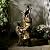 Water Fountain Outdoor 5-Tiers Large Cascading Realistic Tree Trunk Natural Waterfall Outdoor Fountain Resin Imitation Wood with LED Lights for Garden, Patio, Porch