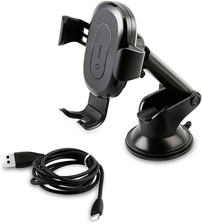 Baseus Sucker Gravity Car Mount Phone Holder Wireless Charger, USB