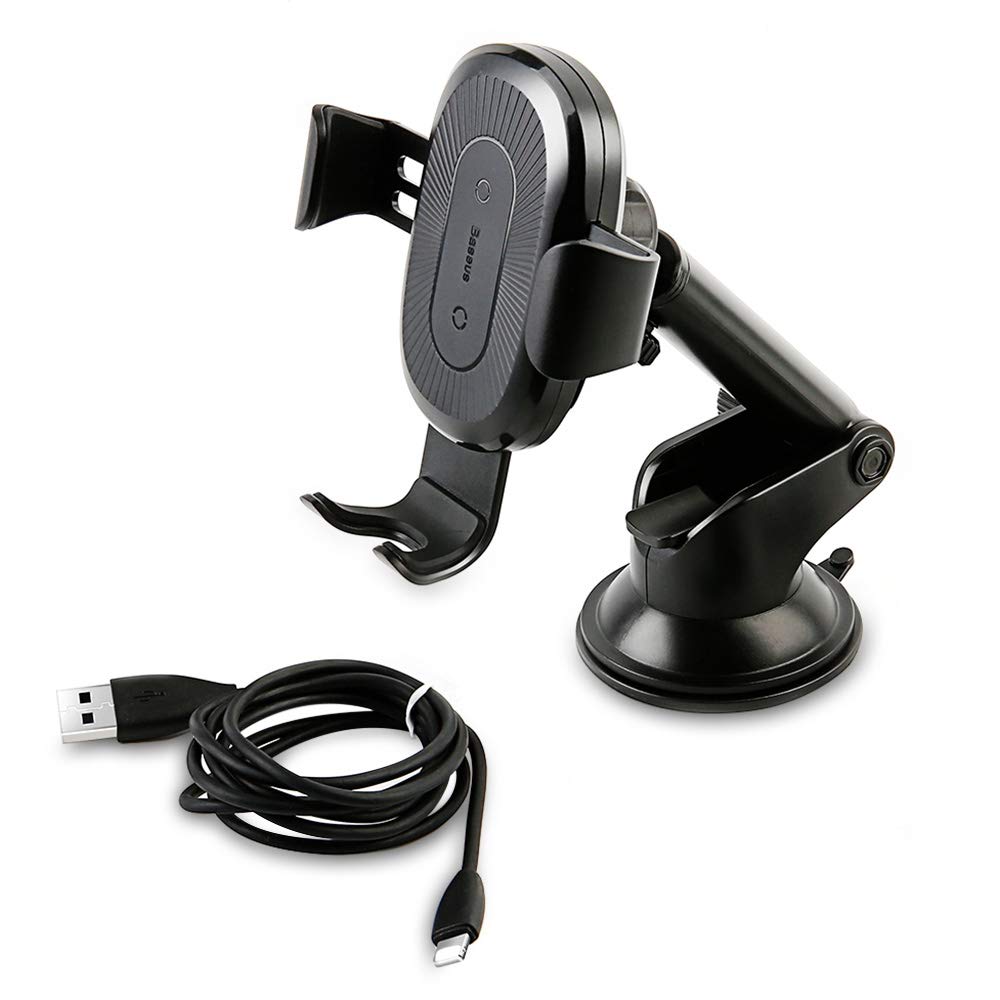 Baseus Sucker Gravity Car Mount Phone Holder Wireless Charger, USB