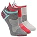 ASICS Womens Quick Lyte Single Tab (3 Pairs), Azalea/Grey Heather, Large