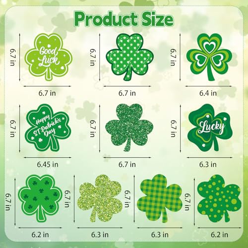 Image of 40Pcs St Patricks Day Shamrock Hanging Swirls Decorations, Lucky Irish Clover Hanging Streamer St Patricks Day Ceiling Decorations for Irish Saint Patrick Party Decor Supplies