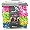Conair Foam Self Grip Hair Rollers, Hair Curlers with Self Grip, Foam Rollers in Neon Colors, Assorted Sizes, 48 Count (Pack of 1)