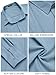 COOFANDY Mens Cuban Guayabera Shirt Casual Button Down Shirts Long Sleeve Beach Linen Shirts Blue