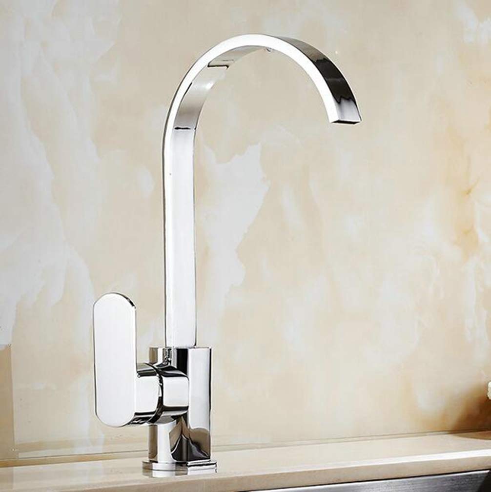Kitchen Faucet Chrome Swivel Sink Mixer Tap Vanity Faucet,Chrome D