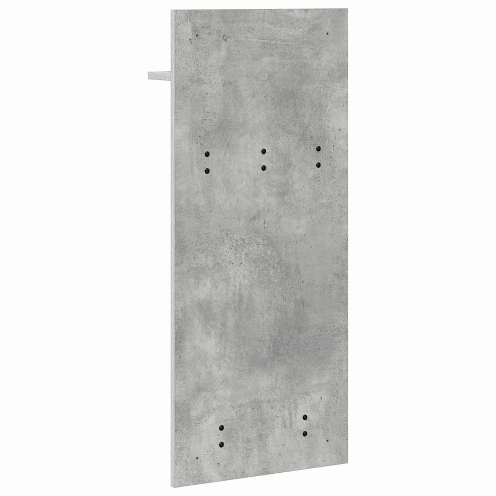 Montowany na ścianie stolik nocny z regałem, betonowy, szary, 40 x 10 x 90 cm, materiał drewnopochodny, regał wiszący, regał wiszący, oszczędność miejsca, do korytarza, sypialni, salonu, biura