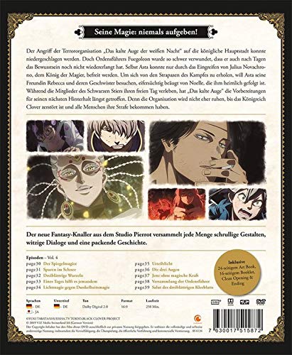 DVD de anime Black Clover 4 con los episodios 30-39 de la edición de Alemania 3