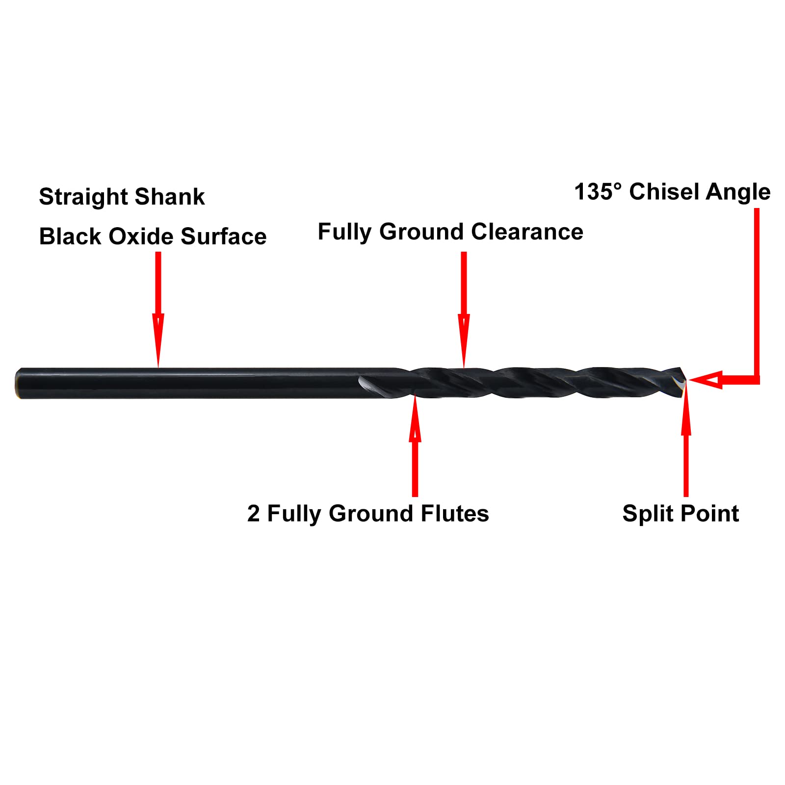 MAXTOOL ACF02B06R22P2 2 brocas de extensión de avión HSS M2 totalmente tierra; 2 piezas