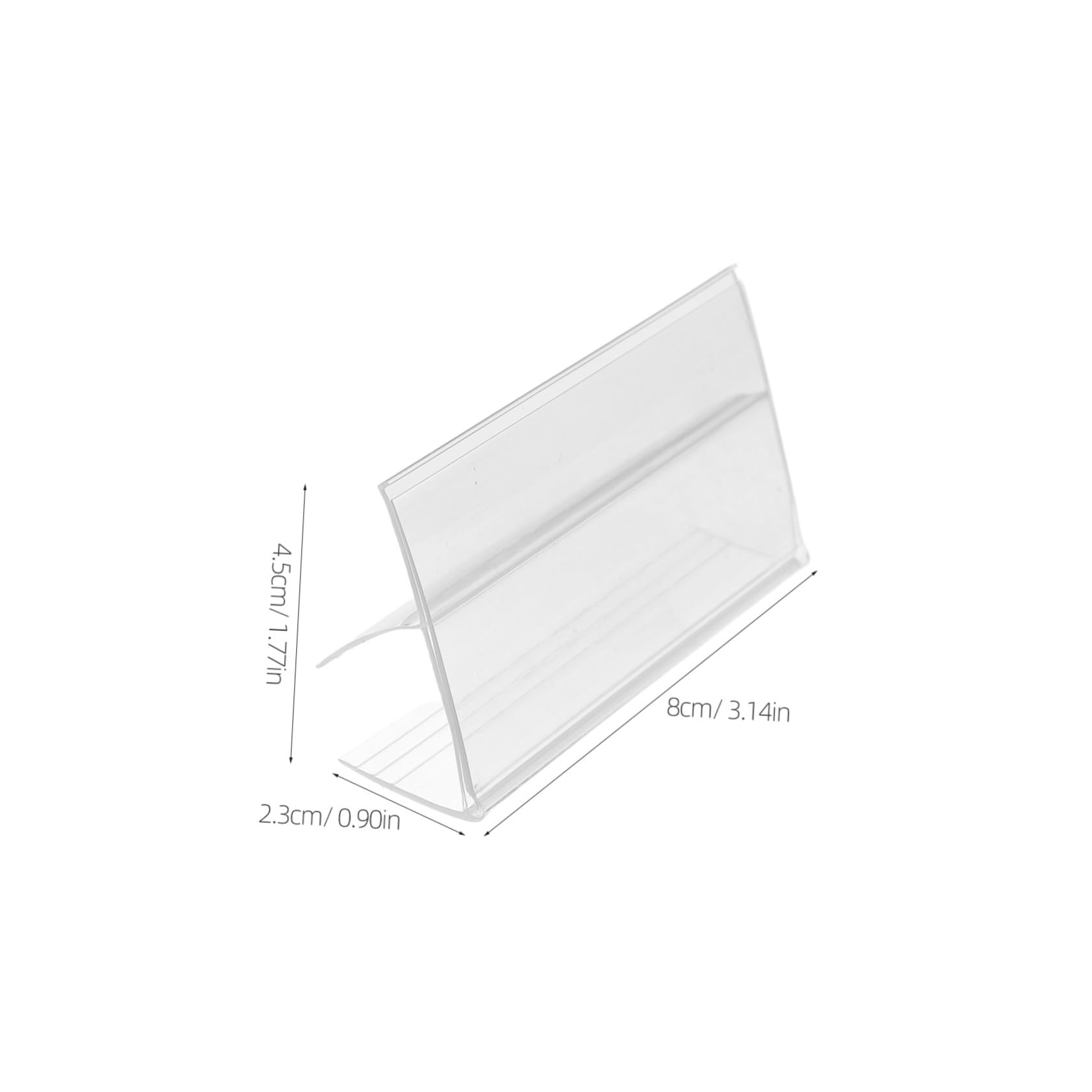 Porta Etichette da Scaffale Clip, Pvc, 100 Pezzi