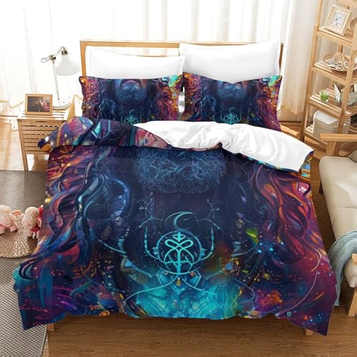 Housse de couette Jésus parure grand lit 260 x 220 cm antibactérienne - 2