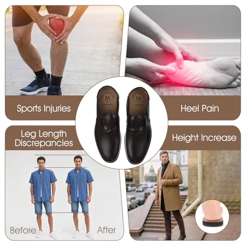 Image of 1 Pair Heel Inserts Pads for Shoes Men & Women Height Increase Boosters Heel Lift Raisers for Shoes, Shoe Lifts for Men Heels Cushions for Leg Length Discrepancy Height Increasing Insoles (M)