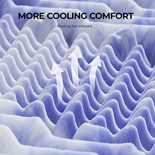 Dreamsmith 3 Inch 7-Zone Twin Memory Foam Mattress Topper, Cooling Gel Infused Foam Mattress Topper Twin For Back Pain, Certipur-Us Certified #TOP4