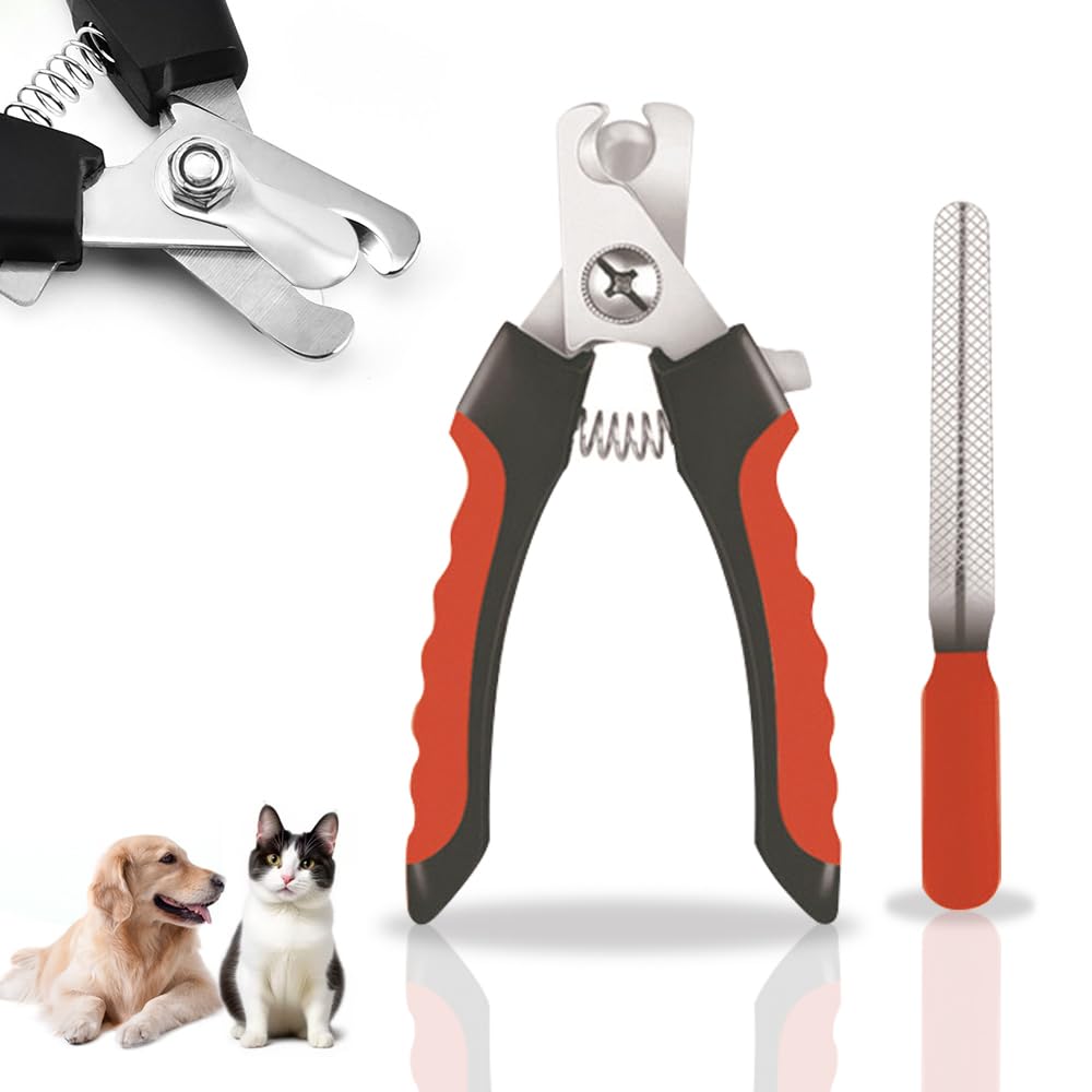 Dog Nails Clippers with Safety Guard for Large, Medium and Small Breed Professional Pet Nail Clippers Suitable for Dog,Cats,Rabbits,parrots,Guinea Pigs to Avoid Over Cutting,Professional Grooming Tool