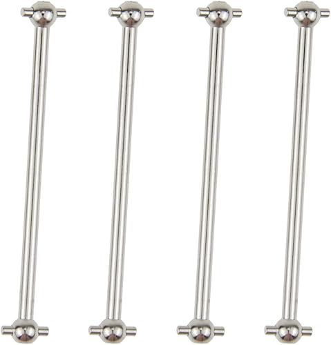 Delantero/Trasero Centro Conducción Dogbone Eje 06006 70MM #45 Acero Plata para 1/10 RC Hobby Modelo Coche HPI HSP, COJOYS, 4 piezas (Plata)