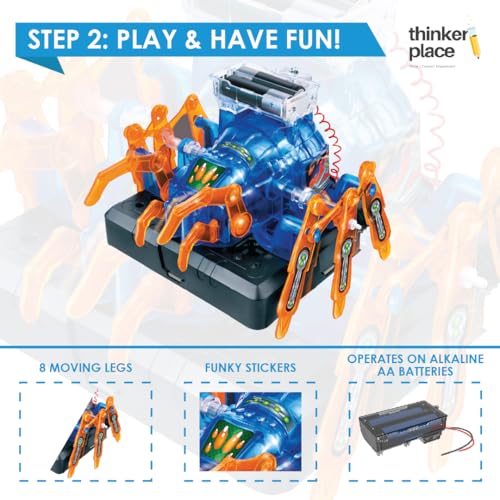 Image of Robotic Spider DIY Kit | Build, Learn & Play | STEM Toy for Kids Age 8+ | Robotics Learning Kit with AR Experience | Fun Educational Game