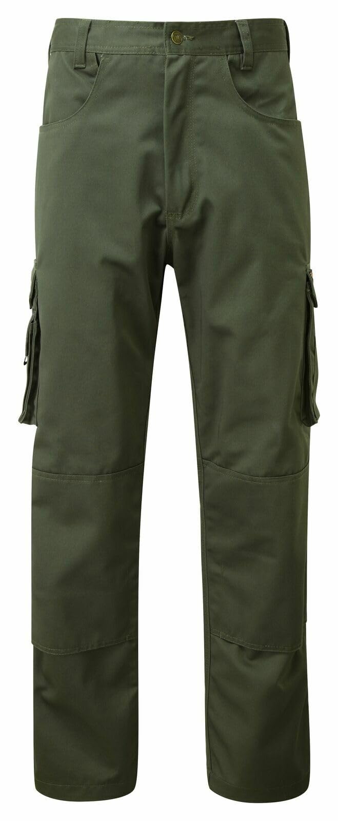 Men's Green Tuffstuff 711 Pro Work Trouser Multi Pocket With Knee Pad Pockets (Uk, Waist, 46, Regular, Regular, ) 46W
