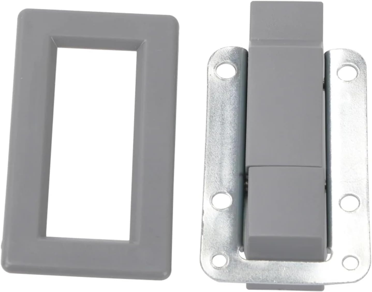 2 Pcs LS765 Grey Hasps Push-Button Plastic Handle Panel Lock Distribution Box Industrial Hardware