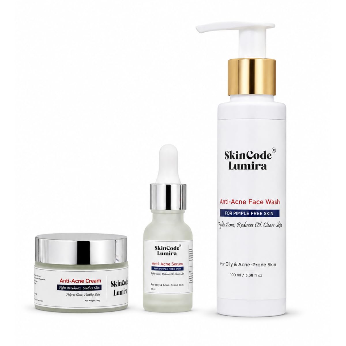 Acne Care Kit | Face Wash (100g) + Anti-Acne Serum (15ml) + Acne Repair Cream (30g) | 2% Salicylic Acid & 2% Niacinamide | Complete 3-Step Acne Solution for Oily & Acne-Prone Skin-image-12