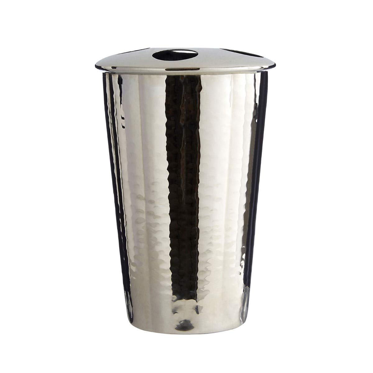 Premier Plata Housewares - Soporte Para Cepillos De Dientes, Efecto Martillado, Acabado En Níquel, 13 X 9 X 9 Cm