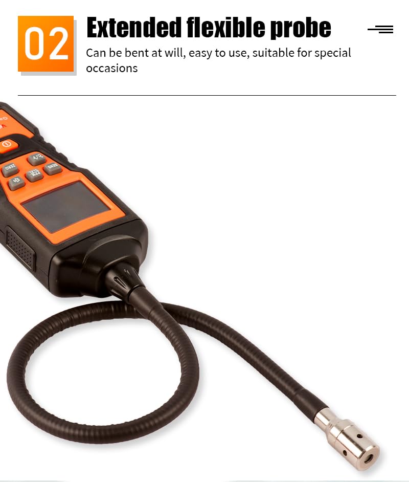 Testeur de gaz inflammable VICTOR 822D avec alarme sonore et visuelle LED