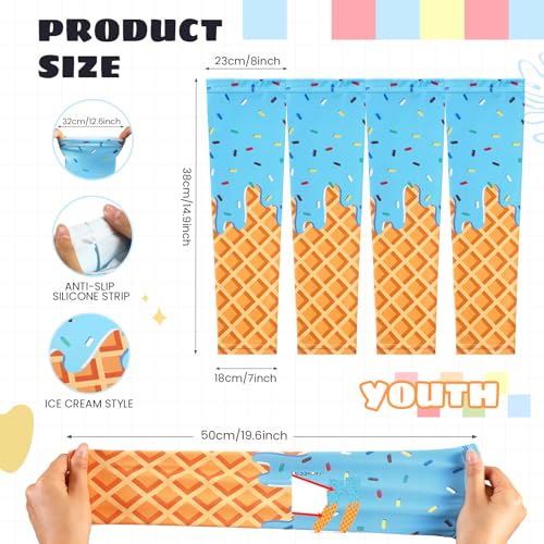 Ice Cream Baseball Arm Sleeves Cone Compression Arm Sleeves for Adult Sport Baseball Football2