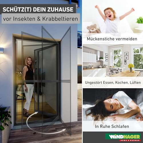 Windhager IS Expert Pendeltür Insektenschutz für Terrassen- und Balkontüren