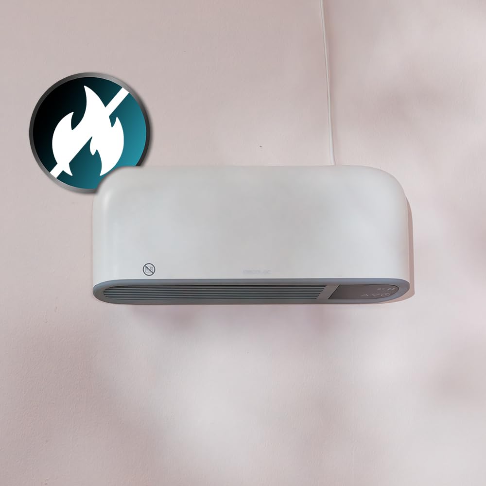 Cecotec Scaldabagno Ceramico ReadyWarm 2000 Max Box Ceramic Connected. 2000 W, Display LED, Termostato Regolabile, Controllo via Wifi, Protezione IP22, Timer, Protezione da Surriscaldamento