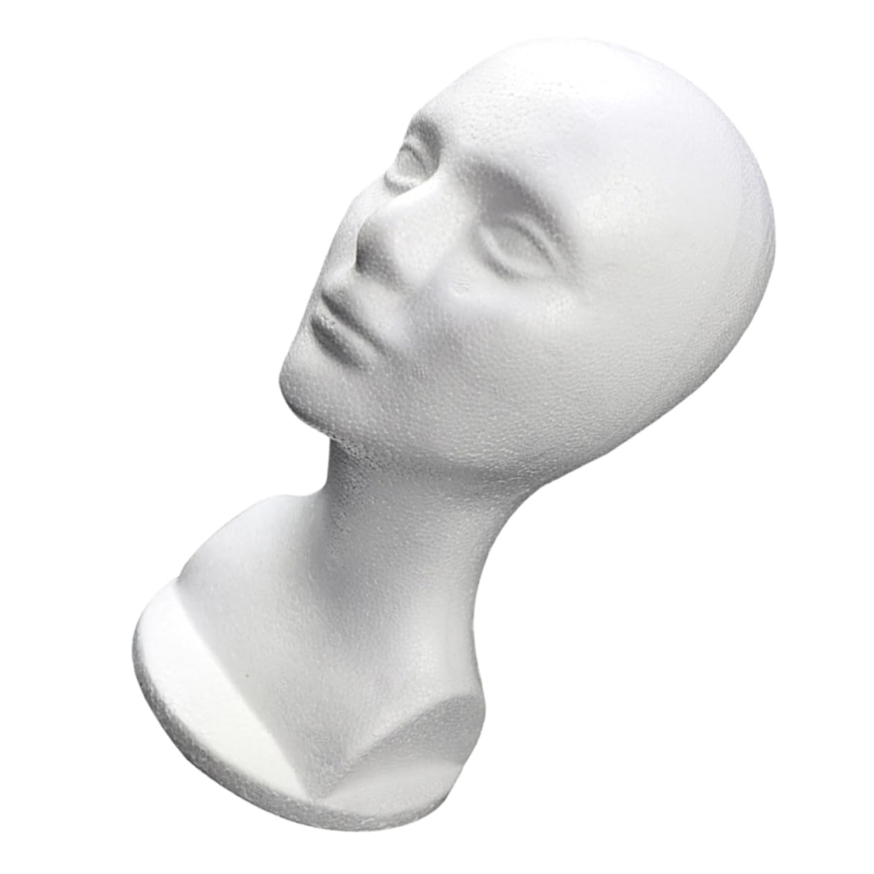 Baluue Soporte de Cabeza de Maniquí Femenino de Espuma Ligera para Exhibición de Pelucas y Sombreros en Salones y Tiendas