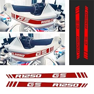 2 autocollants réfléchissants compatibles avec Motorrad R 1250 GS Adventure Protège-mains (rouge)