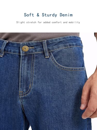 COEVLAS Club Men's Straight Leg 5-Pocket Regular Fit Workwear Flex Jean4