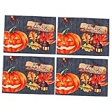 Tapis de vaisselle d'halloween - set de table d'halloween. un travail soigné avec des détails incroyables pouvait être vu partout.