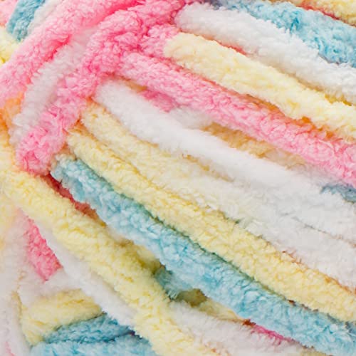 Image of Bernat BABY BLANKET BB Pitter Patter Yarn - 1 Pack of 10.5oz /300g - Polyester - #6 Super Bulky - 220 Yards - Knitting /Crochet
