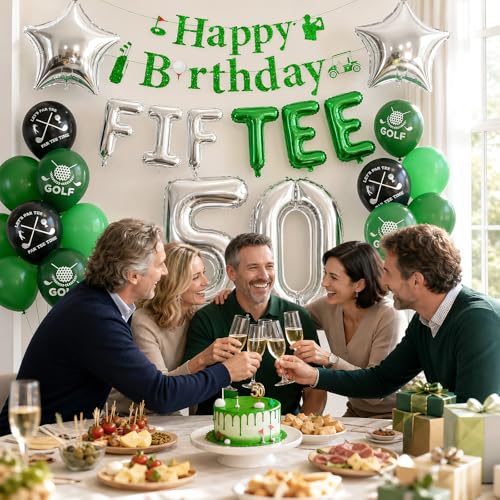 Image of 50th Golf Themed Birthday Decorations for Men 50th Party Decorations