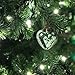 Luna Bazaar Mini Mercury Glass Heart Ornaments (1 to 1.5-Inch, Vintage Green, Cora Design, Set of 6) - Great Gift Idea, Vintage-Style Christmas Decorations, Special Occasions, Home Decor and Parties