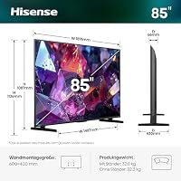 Hisense 85E7DS PRO Fernseher 85 Zoll, 4K UHD QLED, Smart TV, Hi-Concerto, 144Hz Game Mode, Hi-QLED Colour, Dolby Vision.Atmos, Filmmaker Mode, Dolby Audio, DTS Virtual: X, FreeSync Premium [2026] – Ansicht 2