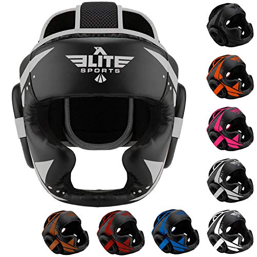 Elite Sports Boxing MMA Sparring Kickboxing Headgear for Men, Muay Thai Boxing Head