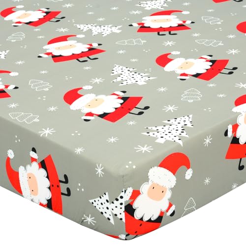 Image of UOMNY Crib Sheet Christmas Fitted Crib Sheets Baby Sheet for Standard Crib and Toddler Mattresses Nursery Bedding Sheet Crib Mattress Sheets for Boys and Girls 1 Pack Space Toddler Sheet