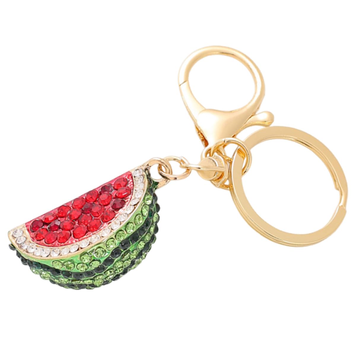 Abaodam Glänzender Wassermelonen Anhänger als Schlüsselanhänger und Taschenverzierung Robustes Material für Geldbeutel und Autoschlüssel Auffällige Farbe