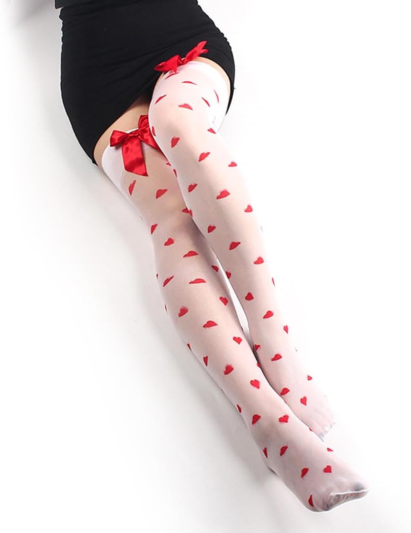 Bow Thigh High Stockings Holidays Knee Stockings for Women 2 Pairs - Image 5