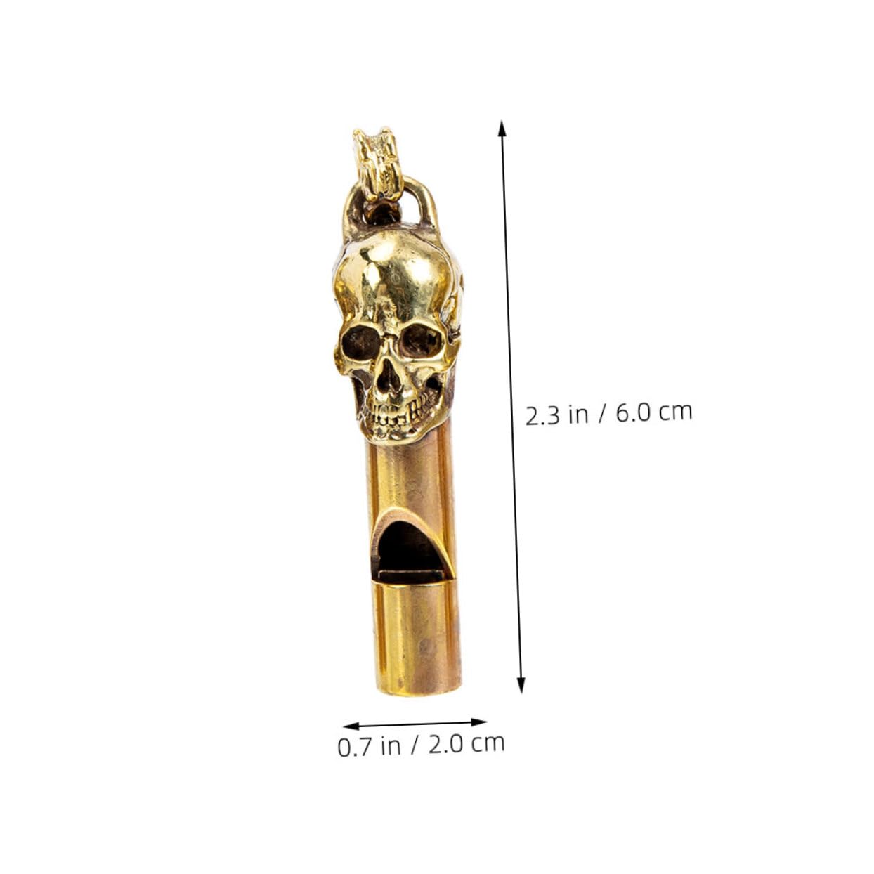 SUPVOX 2pcs Vintage Skull Whistle Keychain Pendant for Outdoor Survival Emergency Signaling Loud Whistles for Hiking Boating Dog Training Portable and Lightweight Design