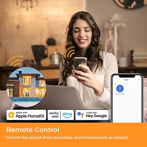 Refoss MSS510 Smart Light Switch, Single Pole Smart Switch, Neutral Wire Required, Compatible With Apple Homekit thumb #2