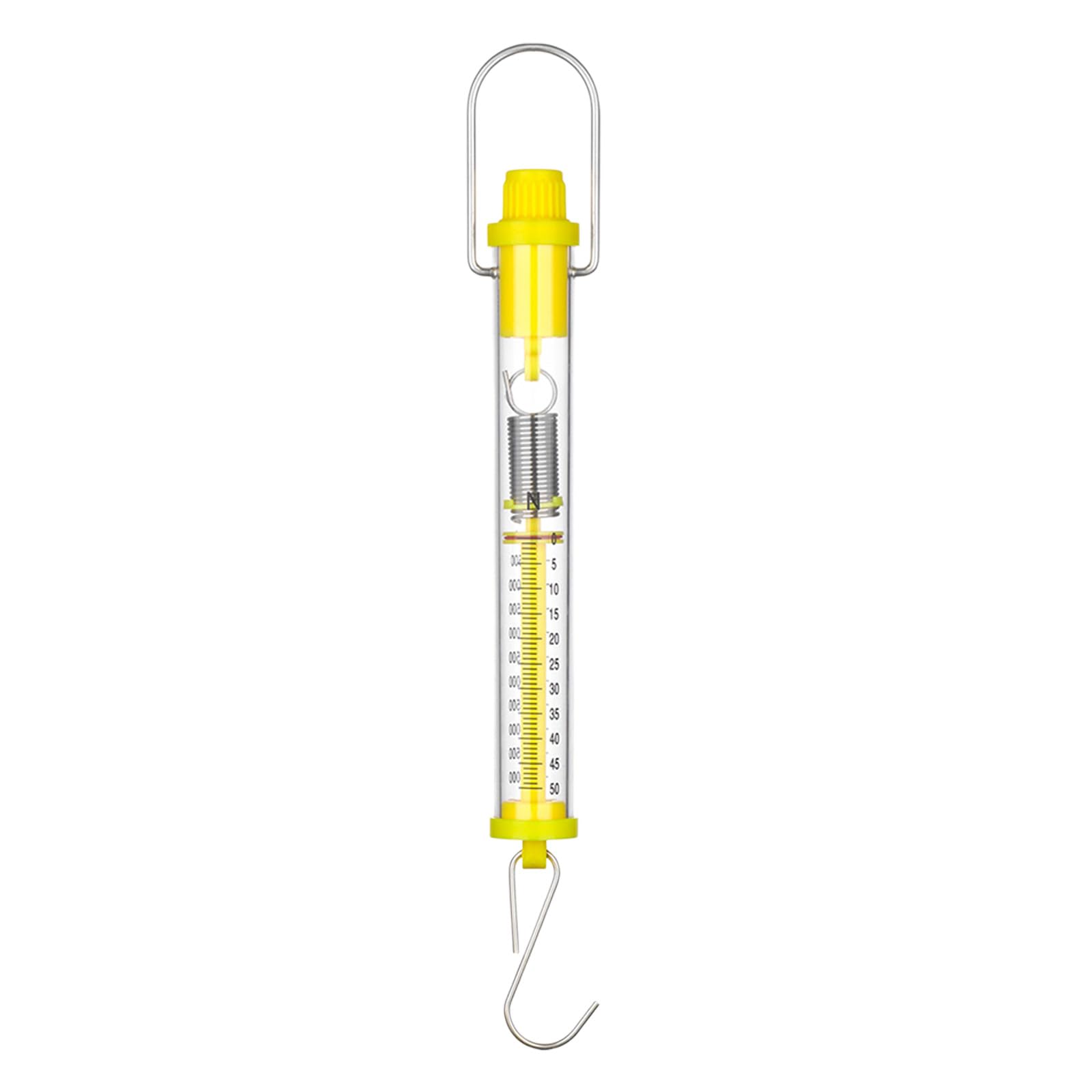 Cylinder Spring Scale Meter with Metal Base and Body for School Experiments Accurate Weight Measurement Laboratory Dynamometer Spring Scale